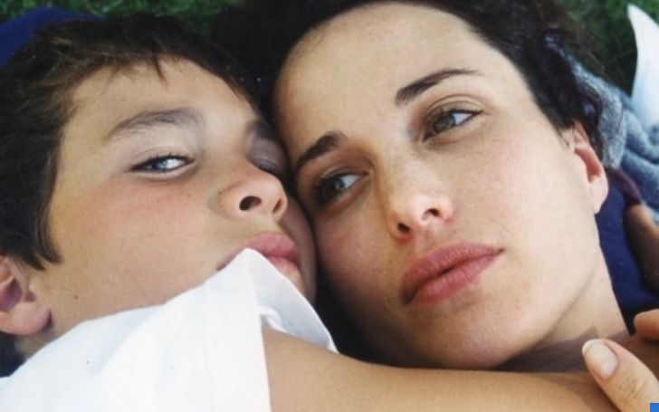 Justin Qualley with his mother, Andie when he was young.